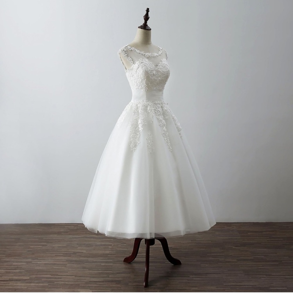Vintage Style Wedding Dress with Corset Back